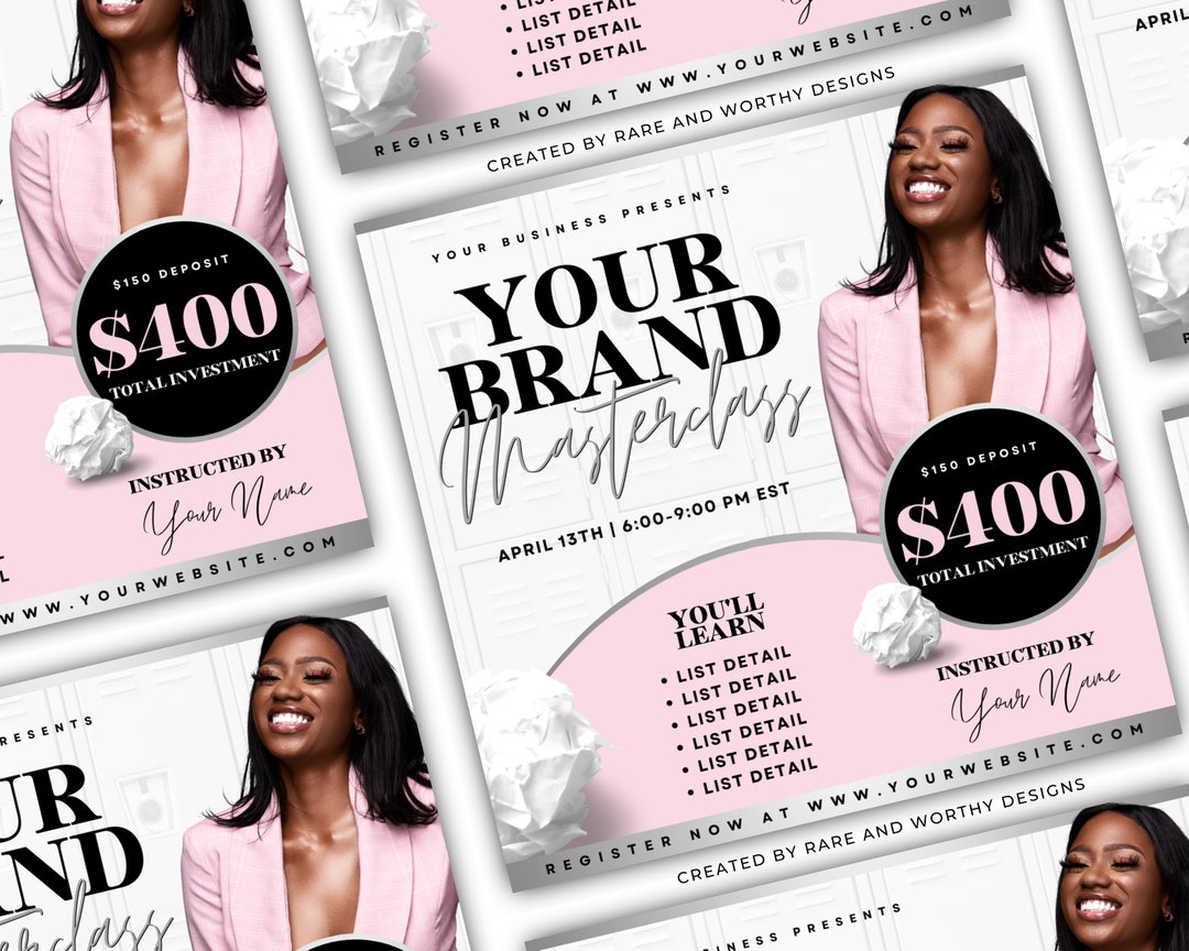 Example Master Class Flyer Editable Masterclass Flyer: DIY Canva Template (digital Download) - Etsy
