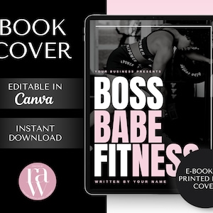 Fitness E-Book Cover | Canva Template | Editable Book Cover | Business Coach E-Book | DIY Book Cover | Lead Magnet Book Cover | Boss EBook