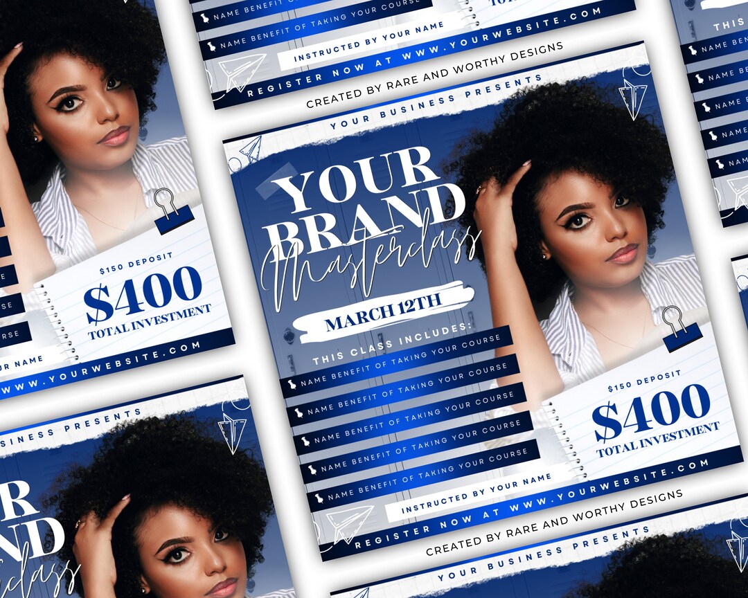 Example Master Class Flyer Editable Masterclass Flyer: Canva Template (digital Download) - Etsy