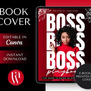 E-Book Cover Canva Template | Editable Book Cover | Business Coach E-Book | DIY Front Book Cover | Lead Magnet Book Cover | Boss EBook