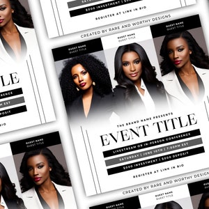 Upscale Event Flyer | Canva Template | Editable Canva Flyer | Conference Flyer | Livestream Template | High-End Event Flyer | Boss Brunch