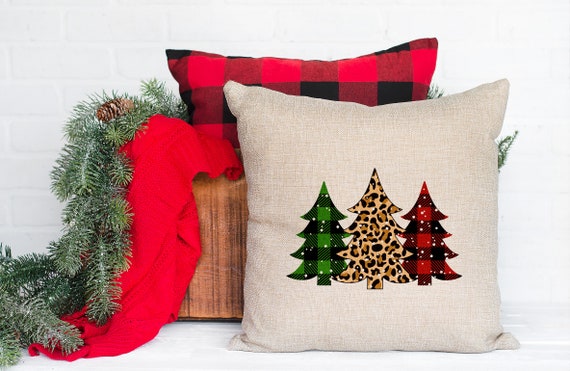Red Truck Pillow Cover (Merry Christmas) - Linen and Ivory