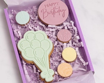 Birthday Iced Biscuits I Letterbox postal gift I Handwritten gift card included