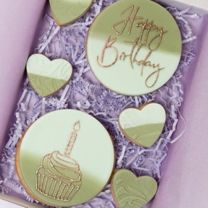 Birthday Gift I Handmade Hand Painted fondant Biscuits
