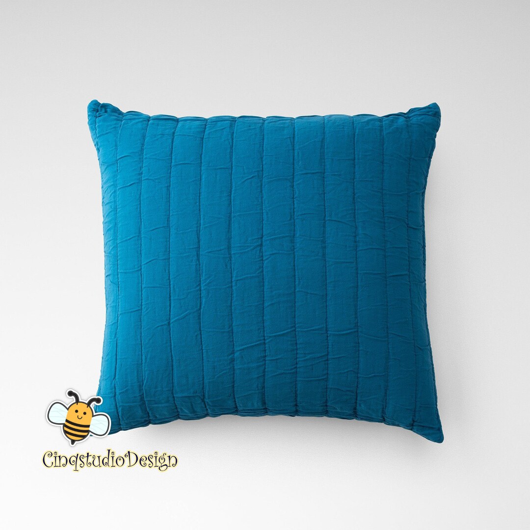 Natural Quilted Linen Pillow Cases Linen Pillow Covers Linen Etsy