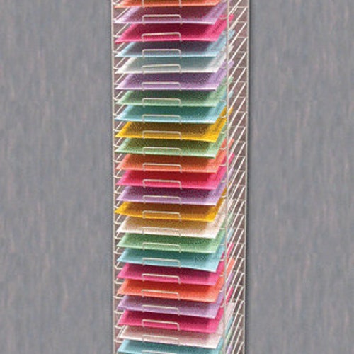 30slot Scrapbook Paper Rack Tower Holds Both 12 X Etsy