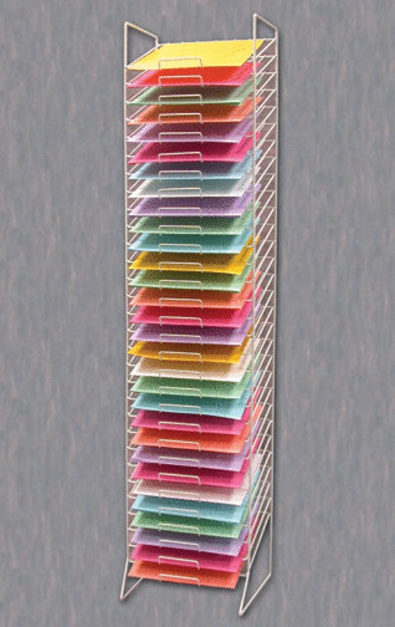 30slot Scrapbook Paper Rack Tower Holds Both 12 X Etsy
