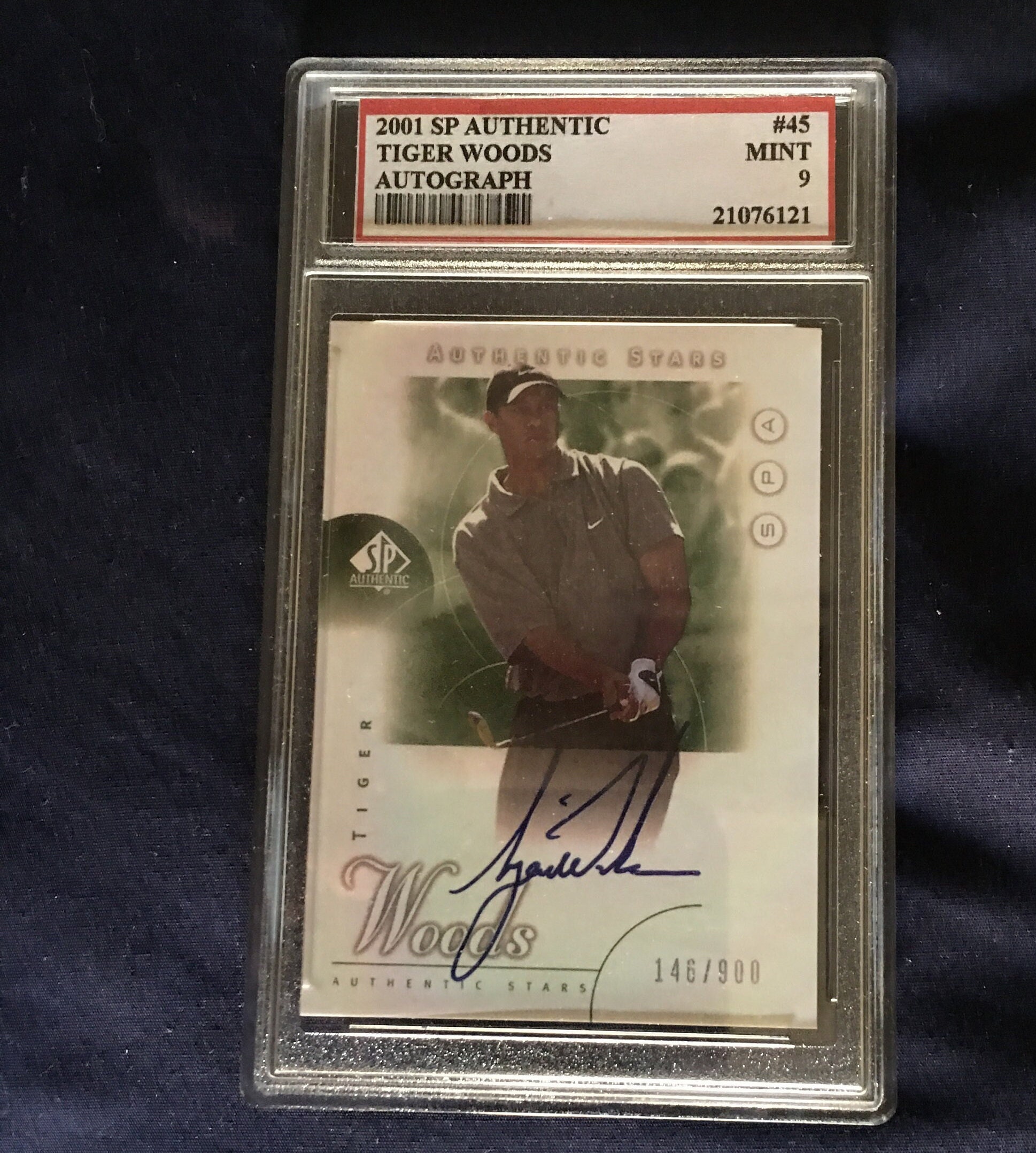 2001 SP Authentic Golf Tiger Woods RC Auto graded 9 PSG Novelty Art - Etsy