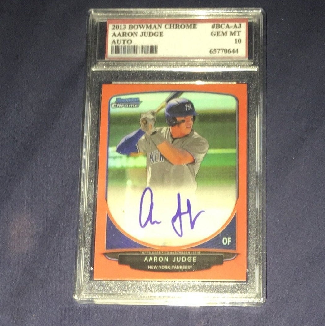 Aaron Judge 2013 Baseball Card Auto RC Autograph Orange Insert 