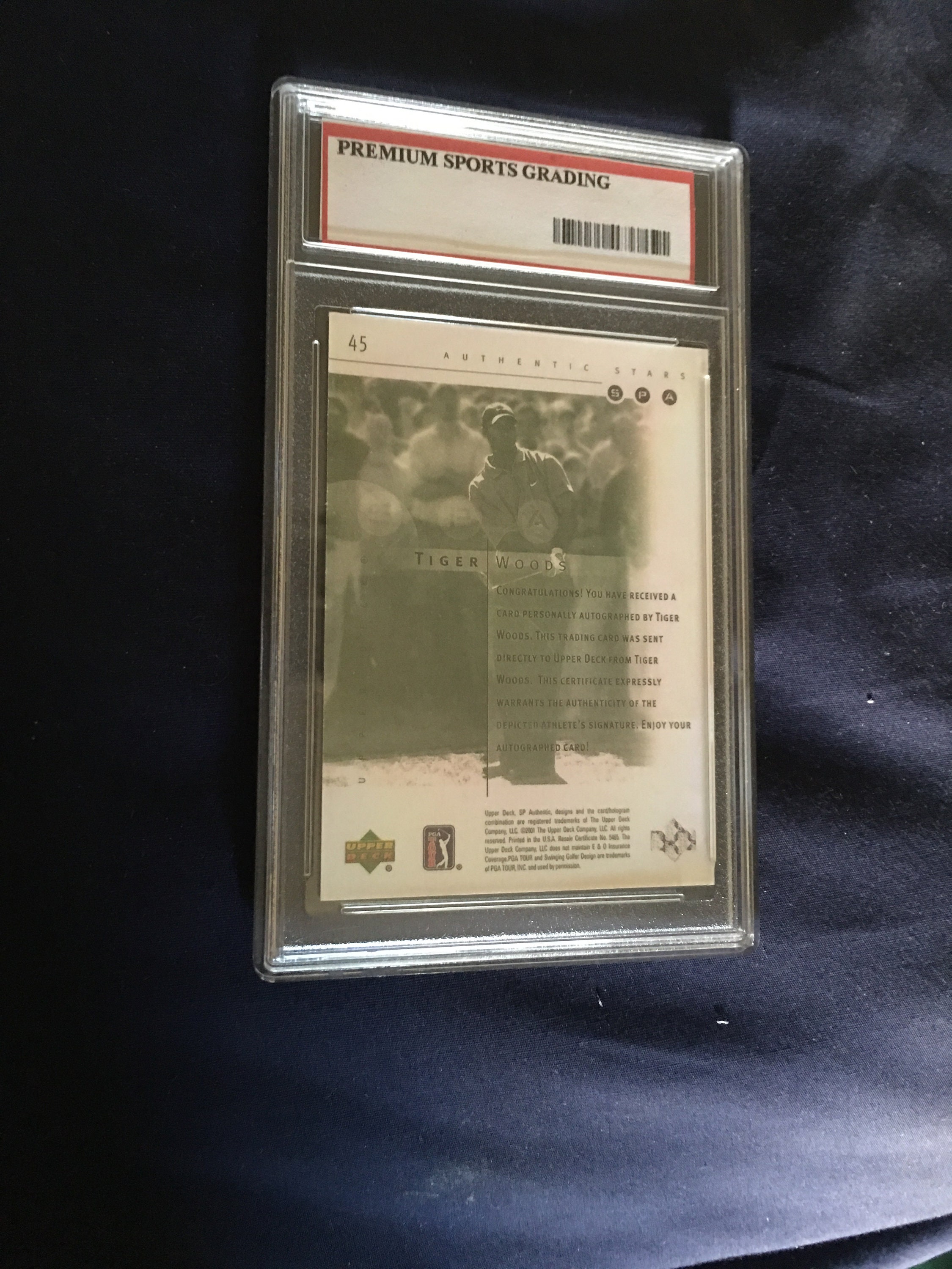 2001 SP Authentic Golf Tiger Woods RC Auto graded 9 PSG Novelty Art - Etsy