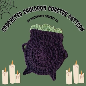 Crocheted Cauldron Coaster PATTERN