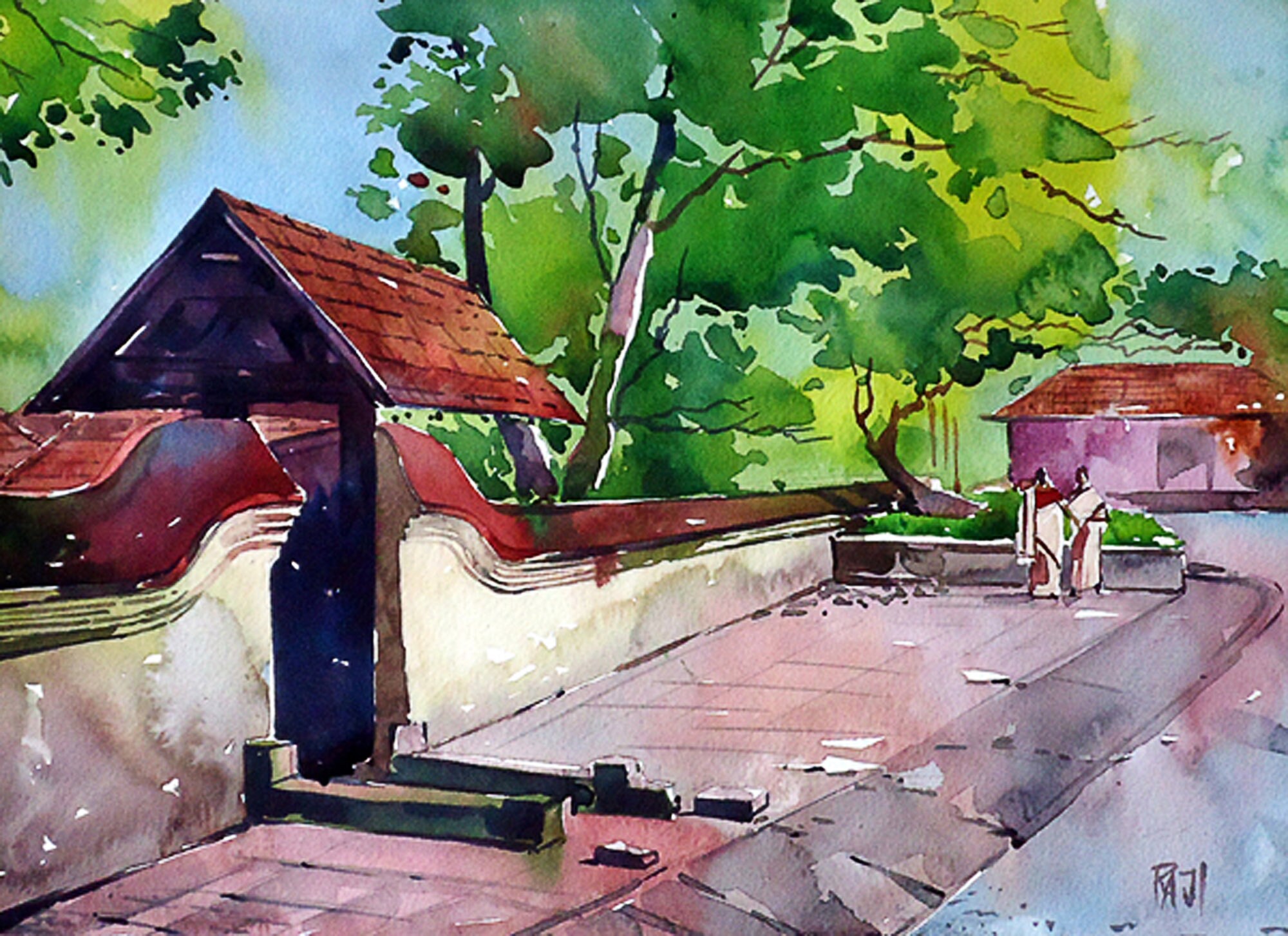Kerala Village Painting