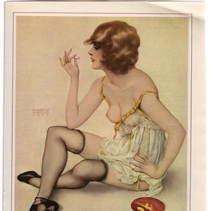 Vargas Playboy Jan 1964 Shirley Vernon&#39; a Ziegfeld Girl Originally painted in  1927  8x11