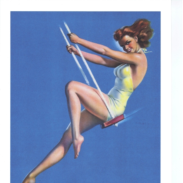 Erbit Created "Swing Time" Gorgeous Redhead  1939 10x12