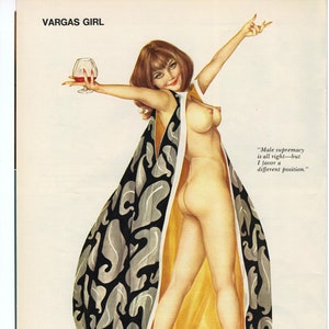 Vargas Playboy May 1971 Sexy Long Legged Brunette  8x11