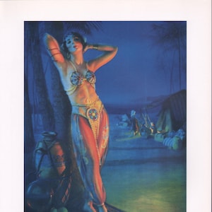 Pressler Created &quot;Sweet Rose of Araby&quot; Beautiful Exotic Lady  1927 10x12
