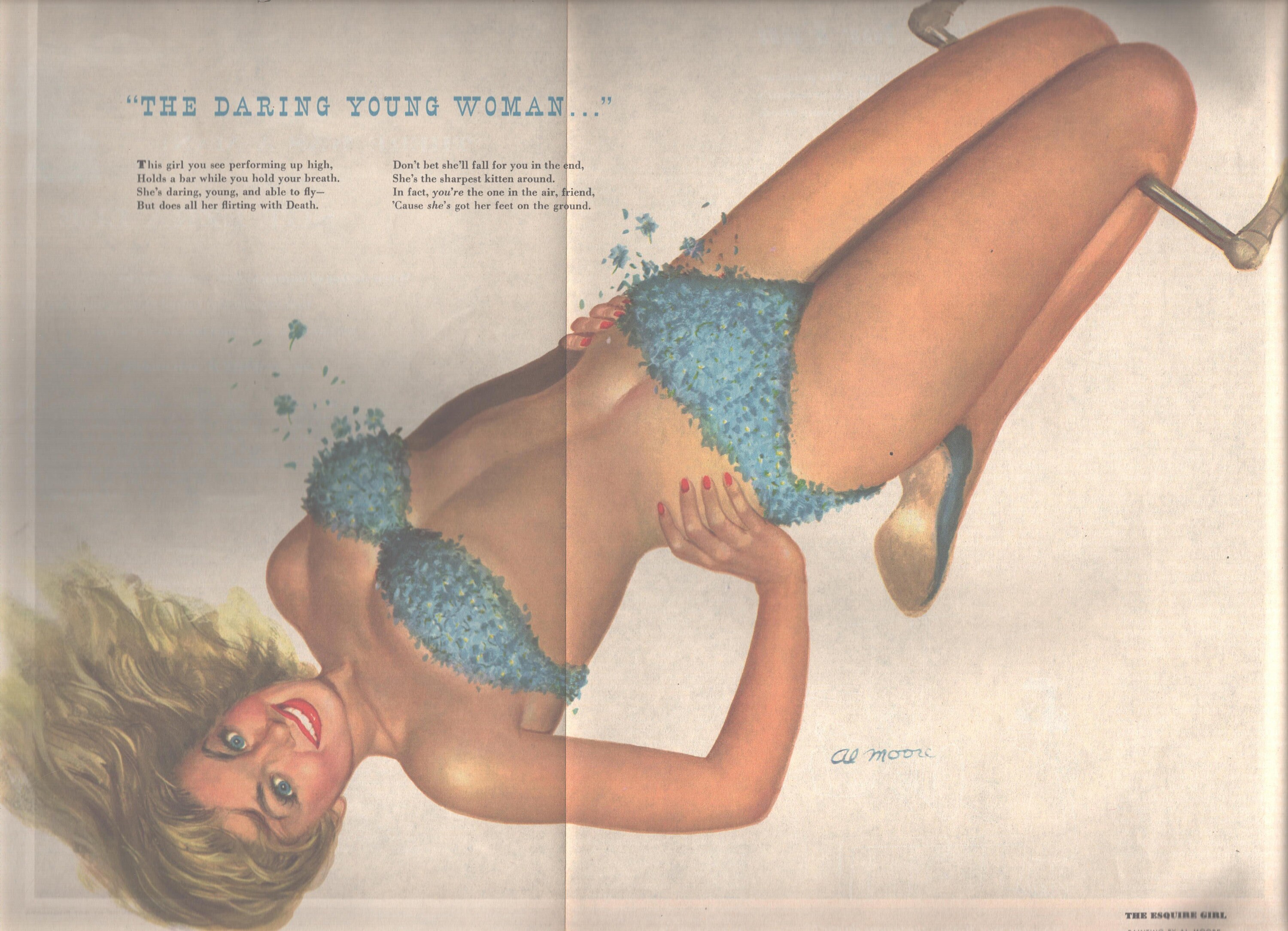 Image of Pin up habillé en pompon fille, du calendrier Esquire Girl
