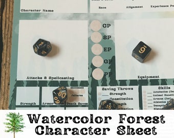 DND Dragon Character Sheet PDF Printable File - Etsy