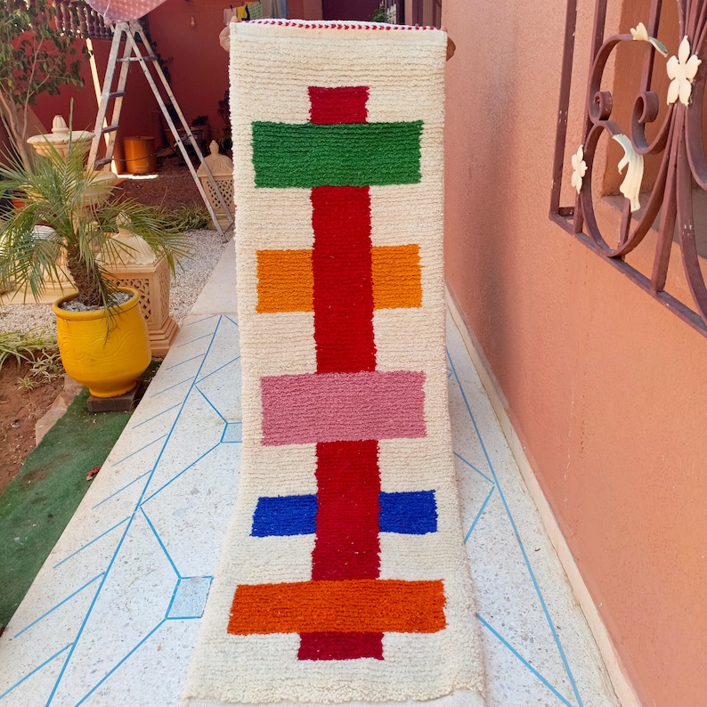 colorful moroccan runner rug boujaad wool rug runner