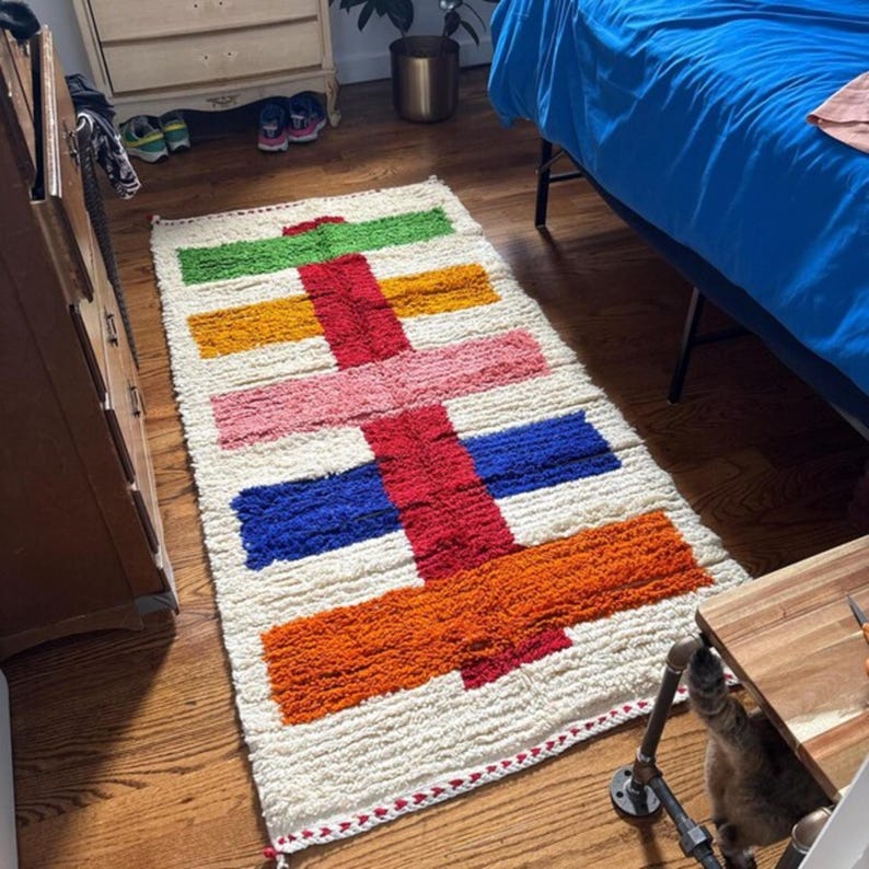 Colorful boujaad rug