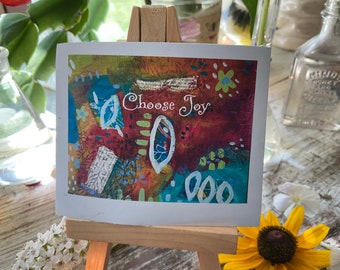 Choose joy magnet original collage by Kim Critzer refrigerator magnet