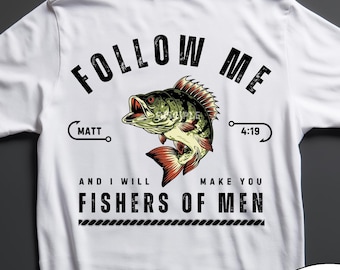 Fisher of Men PNG | Christian Fishing Sublimation Design (Digital Download)