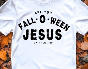 Fall-O-Ween Jesus PNG | Christian Halloween T-Shirt Design | Fun Christian T-shirt designs | Christian PNG design | Digital download