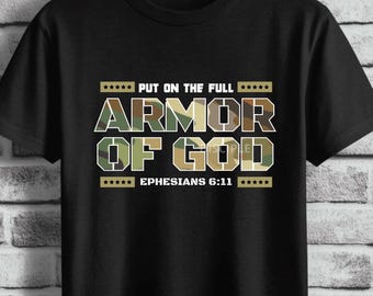 Armor of God PNG, Ephesians 6:11 Military Camo Christian Graphic (Digital Download)
