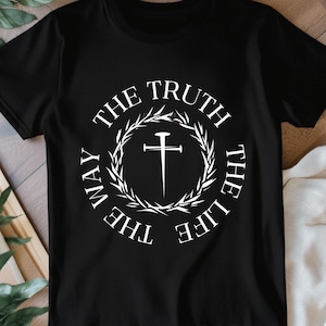 Der Weg Die Wahrheit Das Leben Png, Christian Nagel-Kreuz und Dornenkrone Design für Schriftbasierte Bekleidung und Sublimationsprojekte