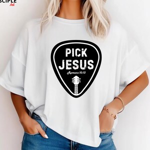 Pick Jesus PNG, Christian Guitar Pick Sublimation Design, Worship Leader Digital Download, Faith Music Ministry Clipart, Christian Png