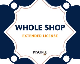 Whole Shop Commercial License | Physical Products Only | Extended Commercial Use | Sublimation & T-Shirt Designs