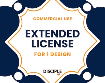 Extended License for 1 Item Sublimation Design PNG Clipart Graphic
