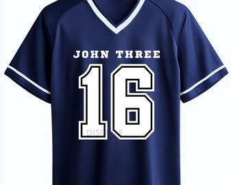 John Three 16 Christian T-Shirt design | John 3:16 Jersey Style Shirt design | Christian Streetwear PNG | Printable design for shirts
