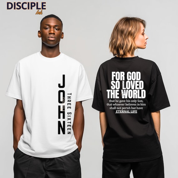Christian Png, John 3:16 Png, Christian Bible Verse Sublimation File, Faith-Based Shirt Design, For God So Loved the world Png, Scripture