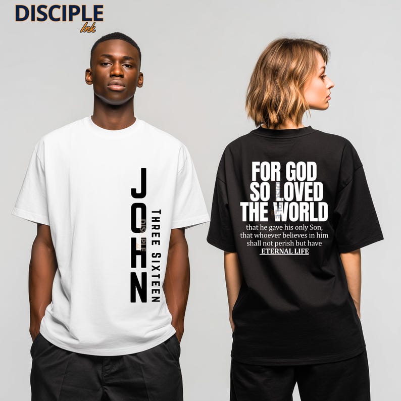 Imagem PNG cristã, João 3:16 PNG, Arquivo para sublimação com versículo bíblico cristão, Design para camiseta com temática religiosa, Porque Deus amou o mundo de tal maneira PNG, Escritura imagem 2
