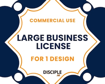 Large Business Commercial Use License for Tshirt Designs, Art Licensing for Products or Sublimation Designs Extended License PNG Designs