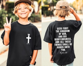Seek First the Kingdom Christian PNG Shirt Design | Matthew 6:33 Bible Verse Png| Christian T-shirt Printable | Digital Download