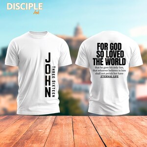Imagem PNG cristã, João 3:16 PNG, Arquivo para sublimação com versículo bíblico cristão, Design para camiseta com temática religiosa, Porque Deus amou o mundo de tal maneira PNG, Escritura imagem 5