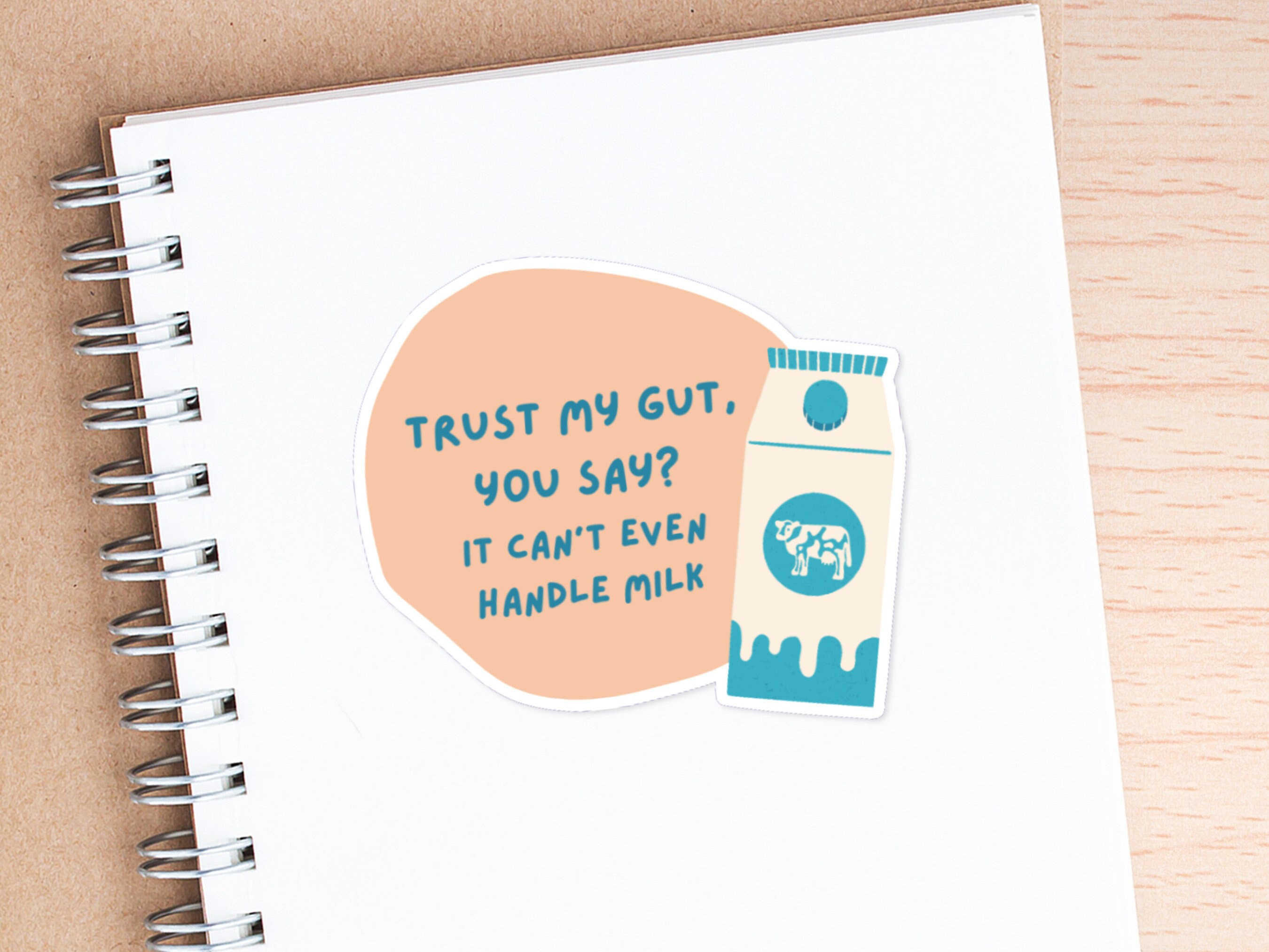 Lactose Intolerance Sticker Sad Millennial Gifts Funny Etsy