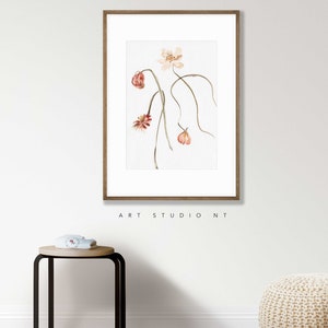 Printable Floral Wall Art, Pink Floral Wall Art,flower Art,botanical ...
