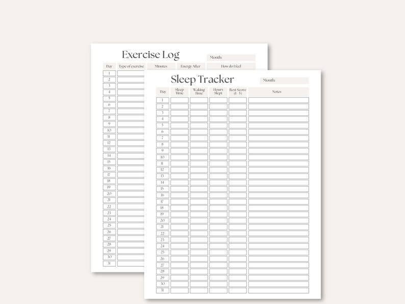 Self Care Planner Printable: Mindfulness Workbook, Mood Tracker (A4, A5 ...