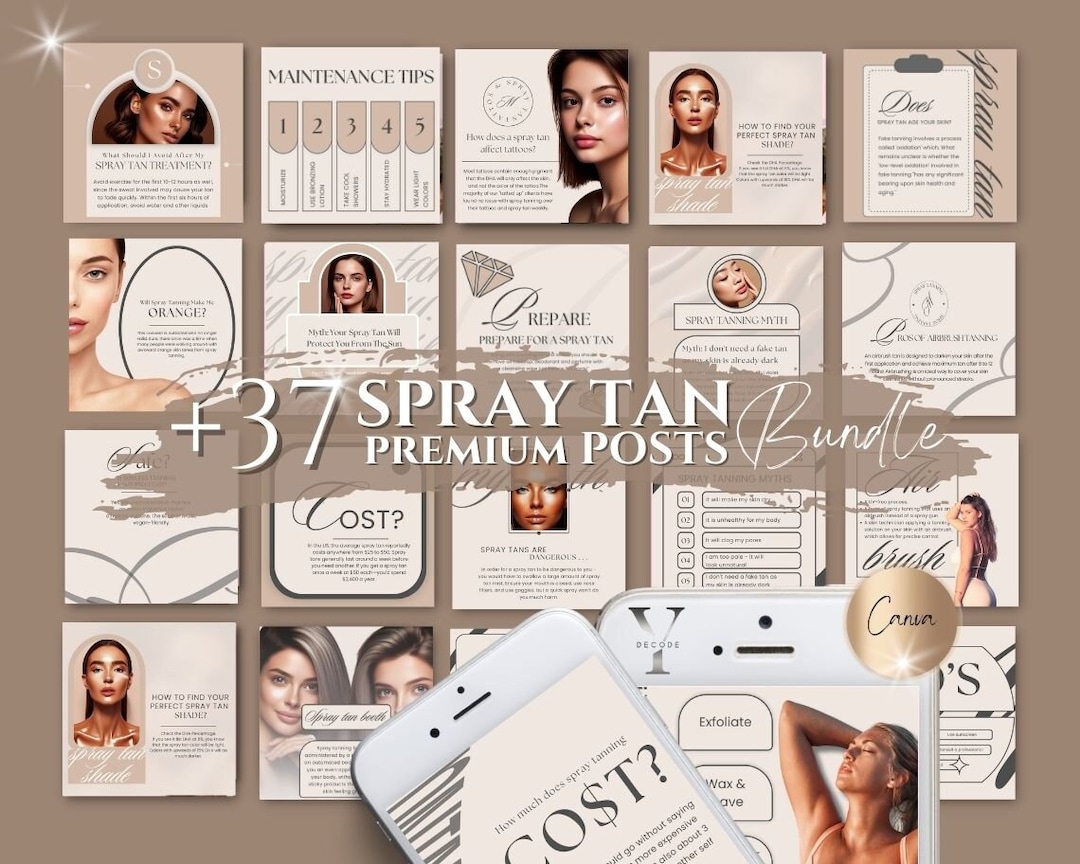 Spray Tan Posts Spray Tan Template Spray Tan Instagram Post Social Media Spray Tan ...