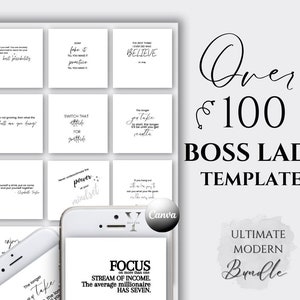 Inspirational Quotes Instagram template Boss Babe Lady Boss Quotes Boss Babe Instagram Templates Motivational Quotes Girl Boss Social Media