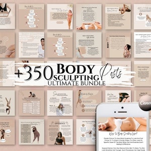 Body Sculpting Instagram Post Templates Body Contouring Instagram Post Template CoolSculpting Social Media Post Esthetician Kit Beauty Salon