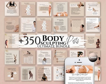 Body Sculpting Instagram Post Templates Body Contouring Instagram Post Template CoolSculpting Social Media Post Esthetician Kit Beauty Salon