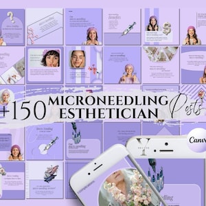 Microneedling Instagram Template Microneedling Social Media Skincare PRP Esthetician RF Nurse Injector Facial Flyer Chemical Peel Dermaplane