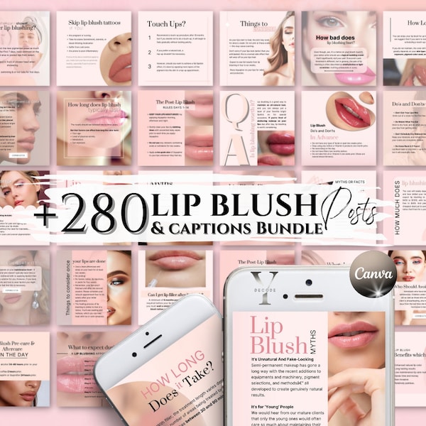 PMU Lip Blush Instagram Vorlage Semi Permanent Make-up Lip Blush Nachsorge PMU Künstler Kosmetikerin Medspa Social Media Lip Tattoo Beauty Post