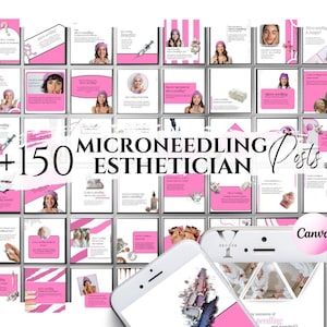 Microneedling Instagram Template Microneedling Social Media Skincare PRP Esthetician RF Nurse Injector Flyer Benefits Facial Peel Dermaplane