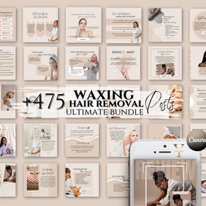 Waxing Instagram Post Hair Removal Body Waxing Skincare Social Media Template Esthetician Beauty Salon Spa Waxing Quote Wax Artist Laser IPL