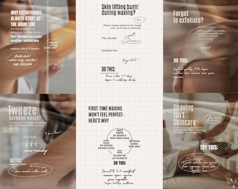 Waxing Instagram Template Flyer Haar Entfernung Post Social Media Kosmetikerin Gesichts Körper Waxing Spa